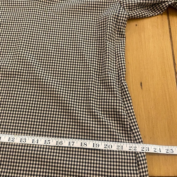 Zara Women’s winter shirt dress checker plaid collared black white midi new xl - Picture 14 of 16